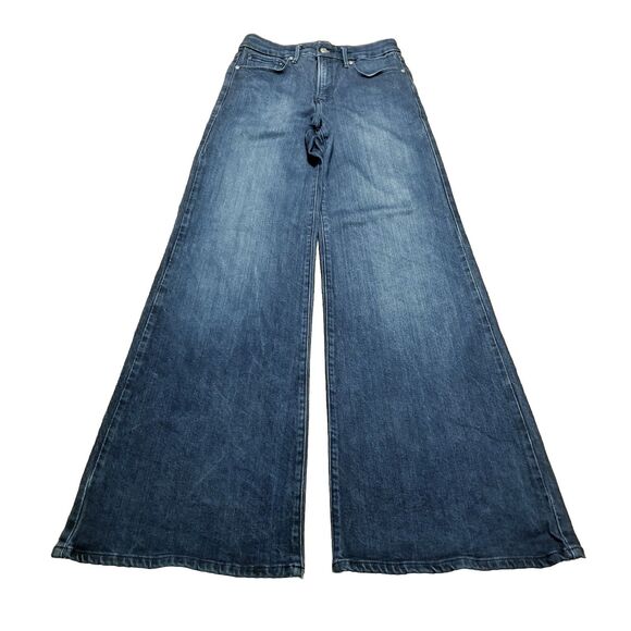 Good American Denim - Good American Jeans Women's Size 26 Good Waist Palazzo Wide Leg Flare (27x33)